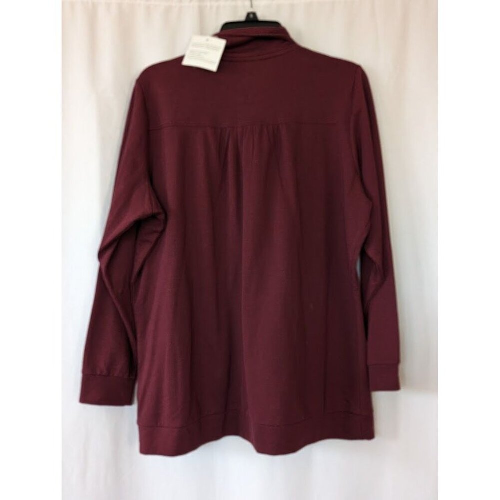 Quacker Factory Jacket Women's‎ Size Large Full Zip Embellished Pockets Red NEW - Picture 4 of 5